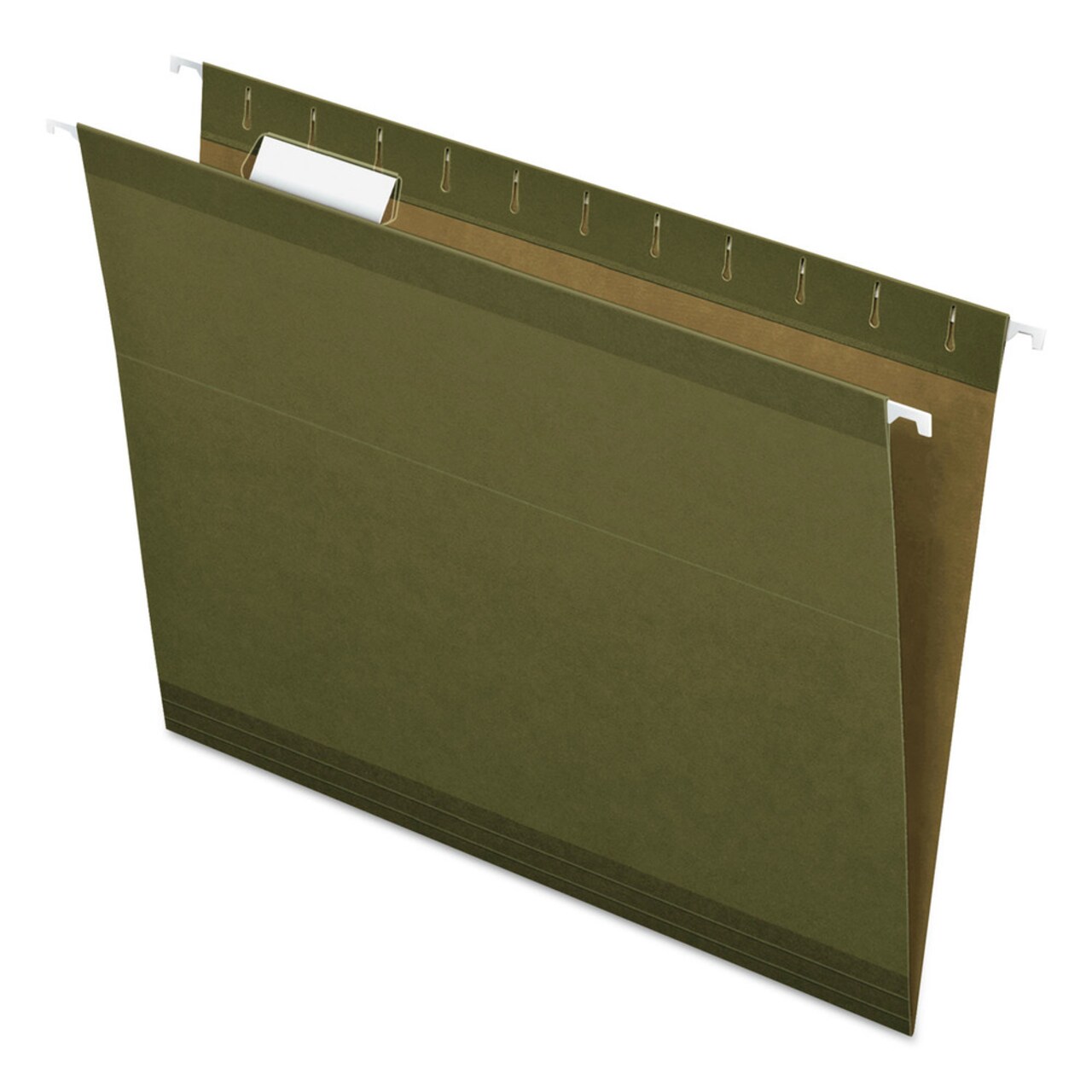 Pendaflex Reinforced Hanging File Folders with Printable 1/5-Cut Tab Inserts - Letter Size/Standard Green (25/Box)
